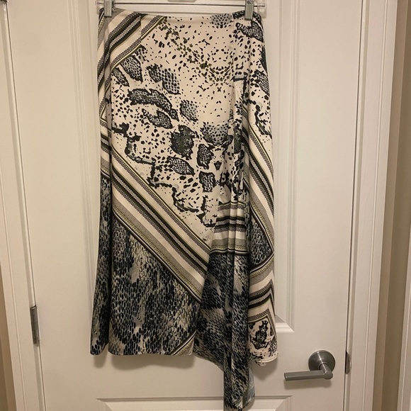 Ted Baker Eevaa Quartz Asymmetric Midi Skirt, Taupe 6 - Picture 6 of 15